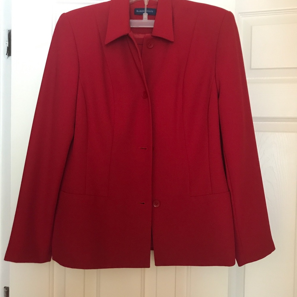 Red Suit skirt and Blazer